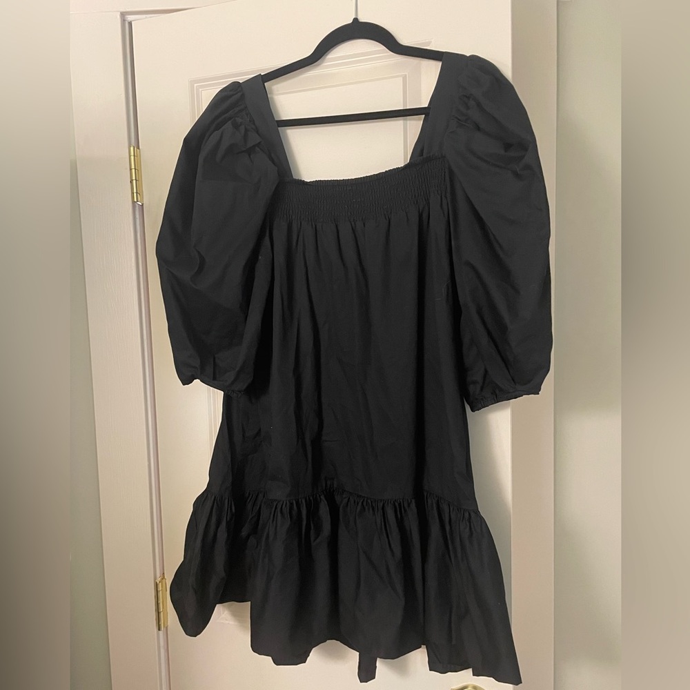 H&M Puff Sleeve Black Dress